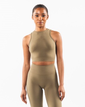 Willow Alphalete Stratus Crop Tank Women's Tank Top | 6508349-CP