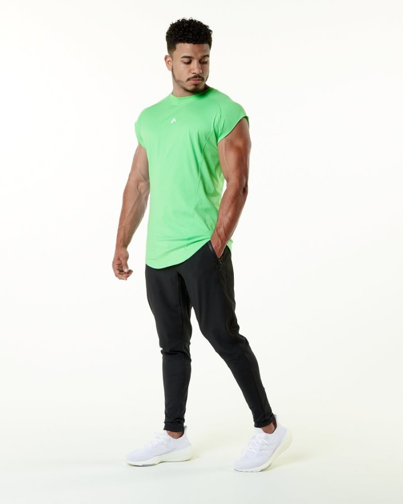 Atari Green Alphalete Velocity Sleeveless Tee Men's Stringers | 3210785-PL