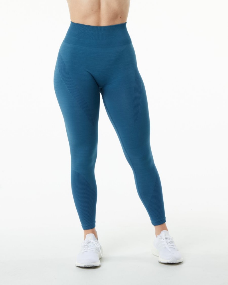 Atlantic Blue Alphalete Ozone Legging Women's Leggings | 2451890-RV