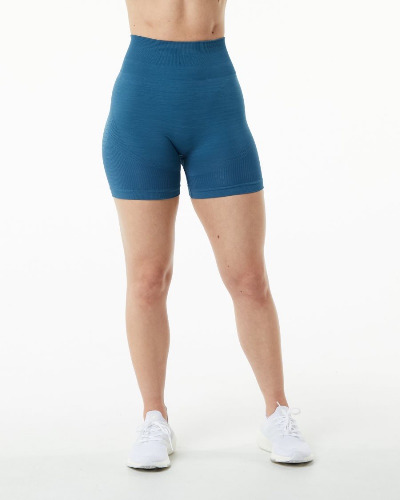 Atlantic Blue Alphalete Ozone Short 5.5" Women's Shorts | 1678930-YX