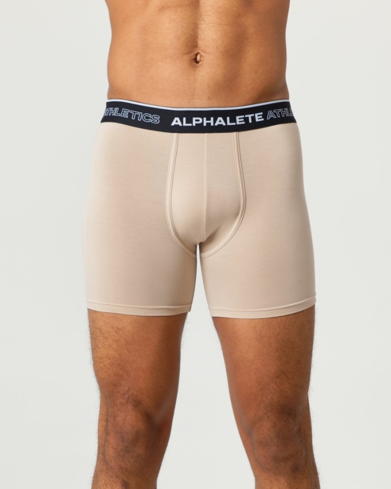 Autumn / Willow / Linen Alphalete Classic Boxer Brief 3pk Men's Underwear | 0528639-FQ