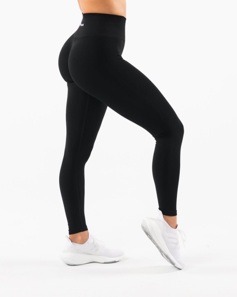 Black Alphalete Amplify Legging Women's Leggings | 5617428-SW