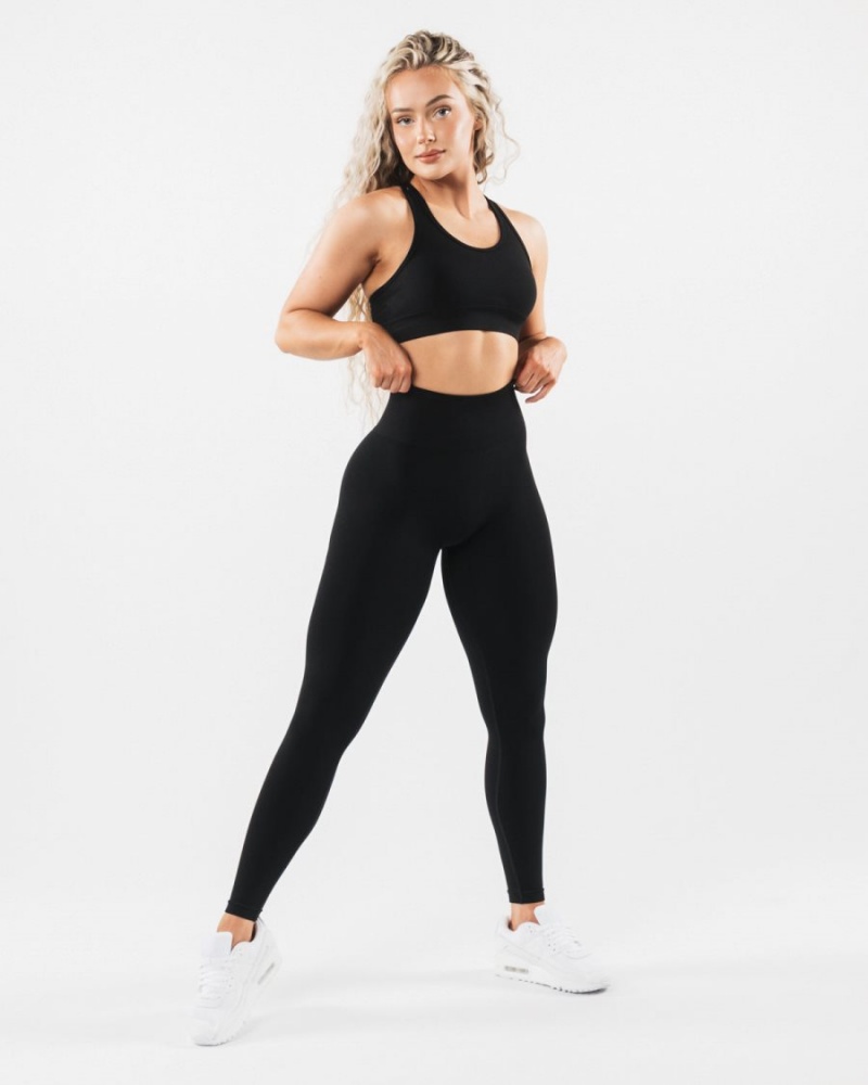 Black Alphalete Amplify Legging Women's Leggings | 6948317-FR