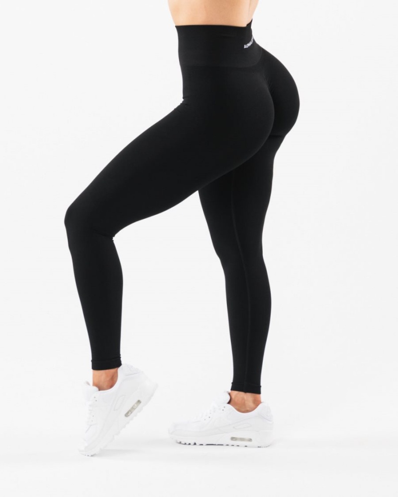 Black Alphalete Amplify Legging Women's Leggings | 6948317-FR