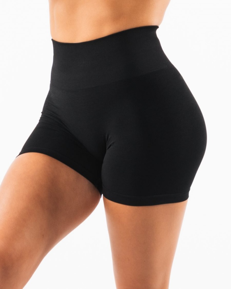 Black Alphalete Amplify Short 4.5" Women's Shorts | 9134250-KI