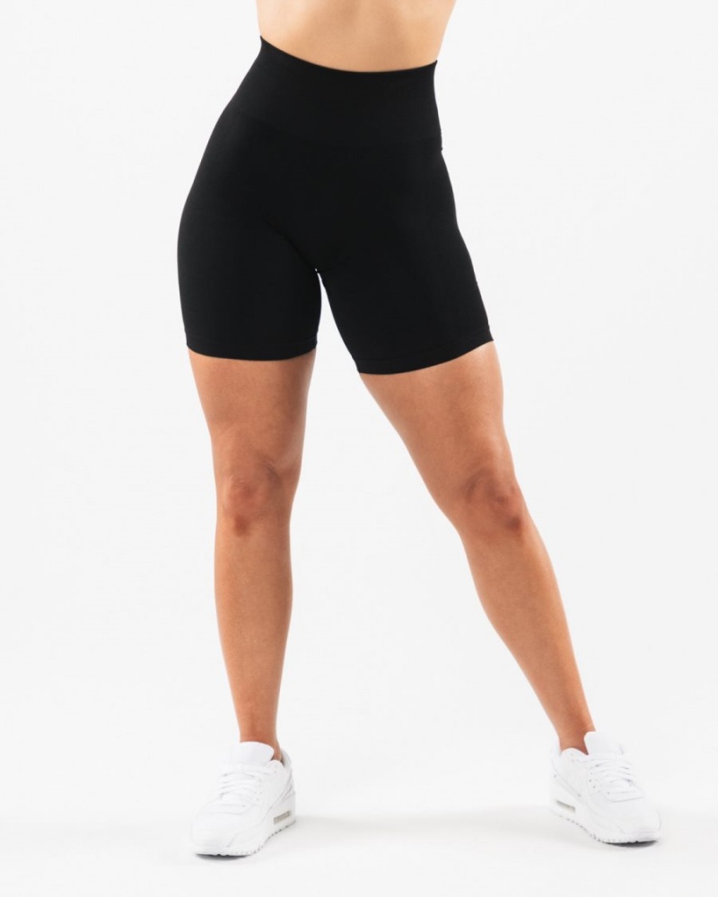 Black Alphalete Amplify Short 6.5” Women's Shorts | 9028146-UW