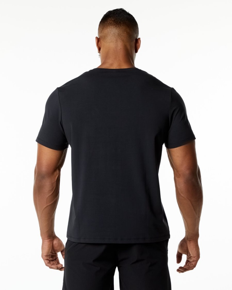 Black Alphalete Classic Tee Men's Shirts | 7593048-YK