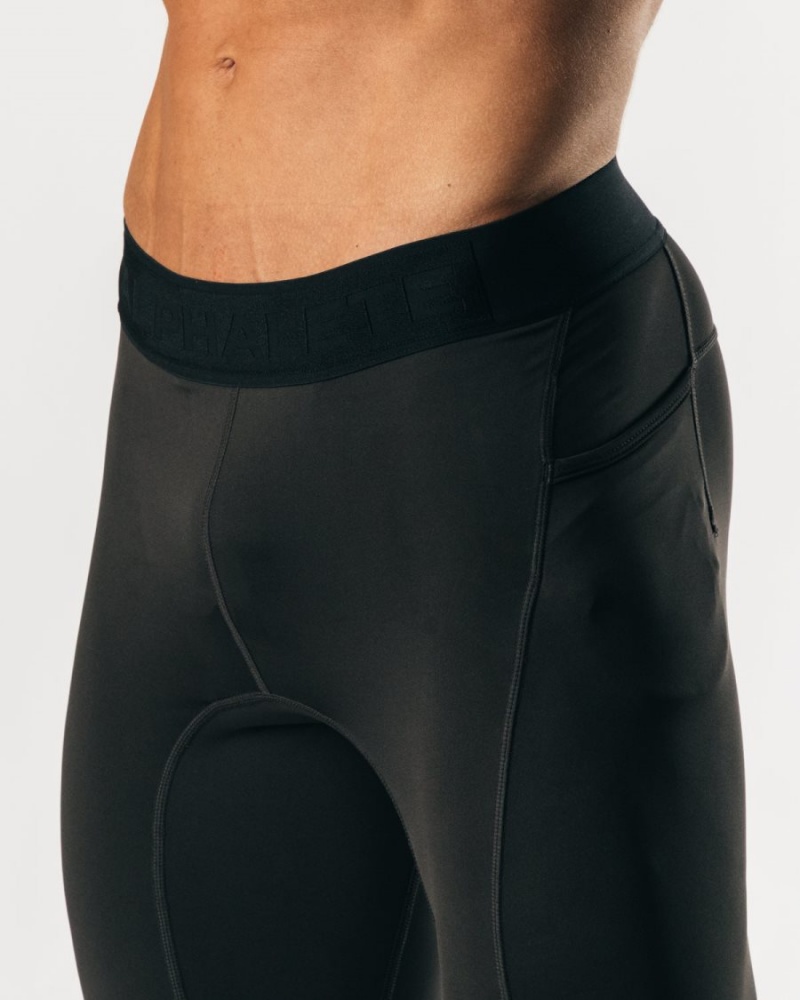 Black Alphalete Core Training Tight Men's Underwear | 2843760-OX