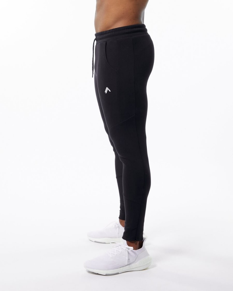 Black Alphalete ELMTS Zip Jogger Men's Jogger | 3149572-VD