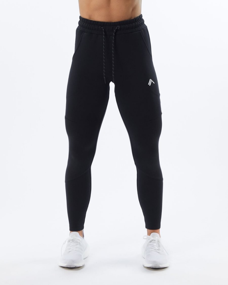 Black Alphalete ELMTS Zip Jogger Women's Jogger | 0628195-KD