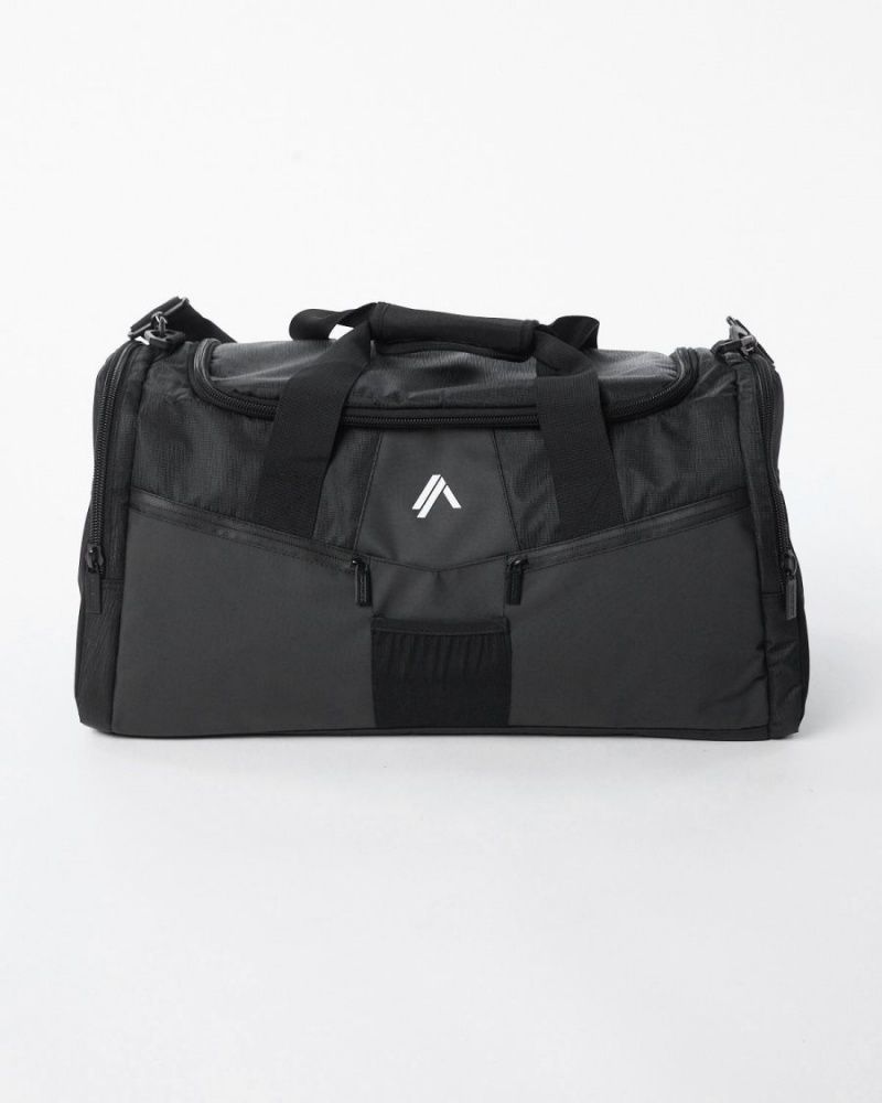 Black Alphalete Essential Duffel Bag Men\'s Accessories | 4902763-IA