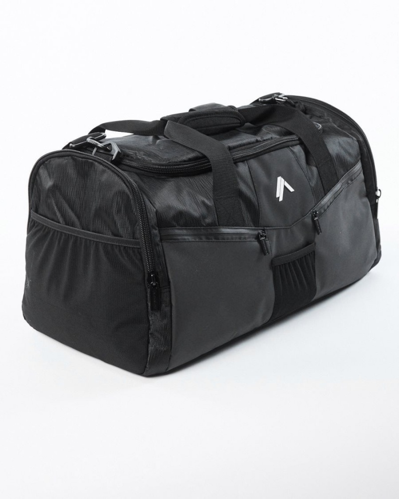 Black Alphalete Essential Duffel Bag Women's Accessories | 0451732-NG