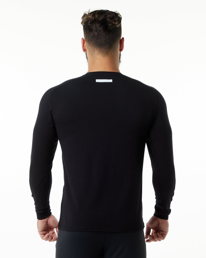 Black Alphalete Evo Epaulette Tee Men's Shirts | 1970452-LM