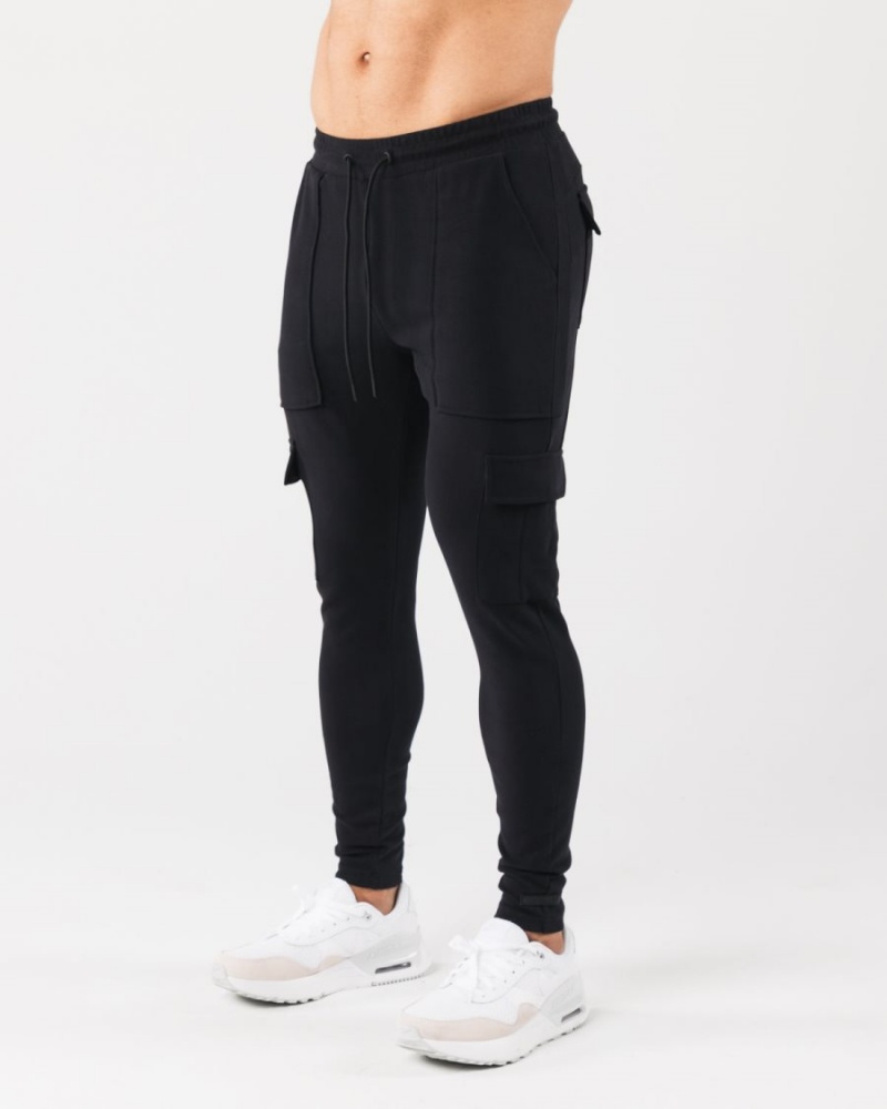 Black Alphalete Identity Cargo Men's Jogger | 0217856-AG