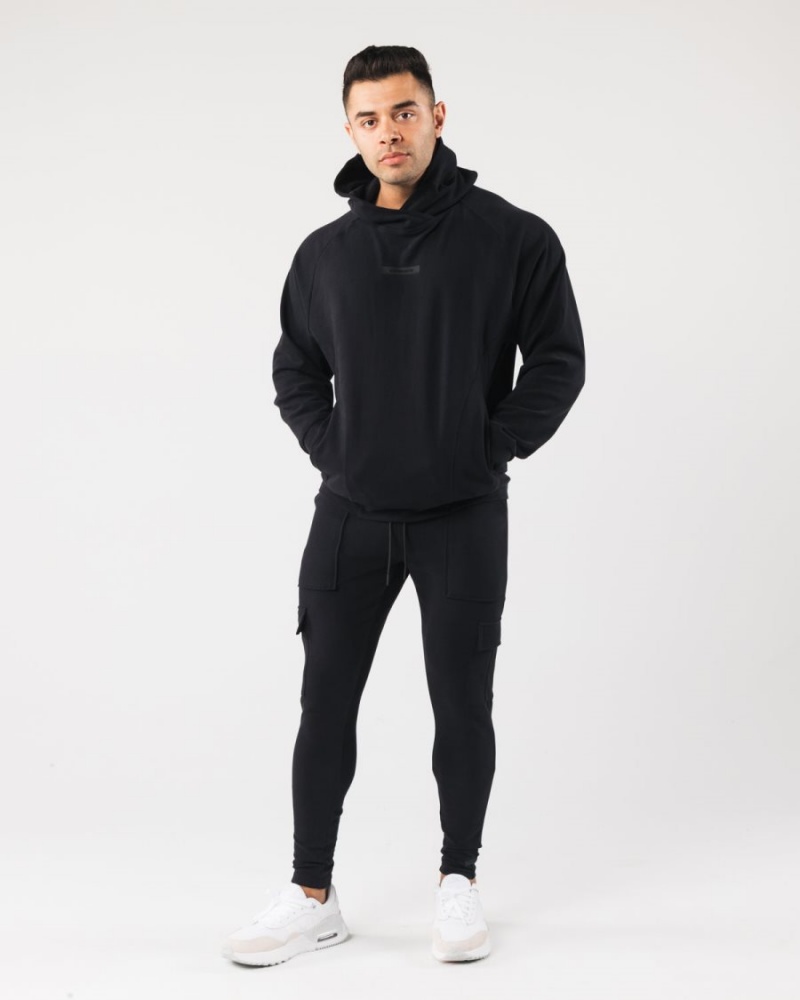 Black Alphalete Identity Cargo Men's Jogger | 0217856-AG