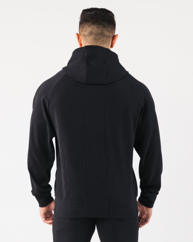 Black Alphalete Identity Pro Hoodie Men's Hoodie | 9457603-RH