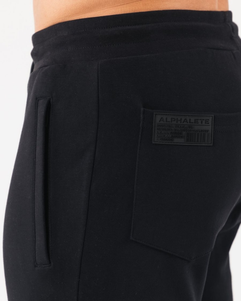 Black Alphalete Identity Short 6” Men's Shorts | 7186905-WG