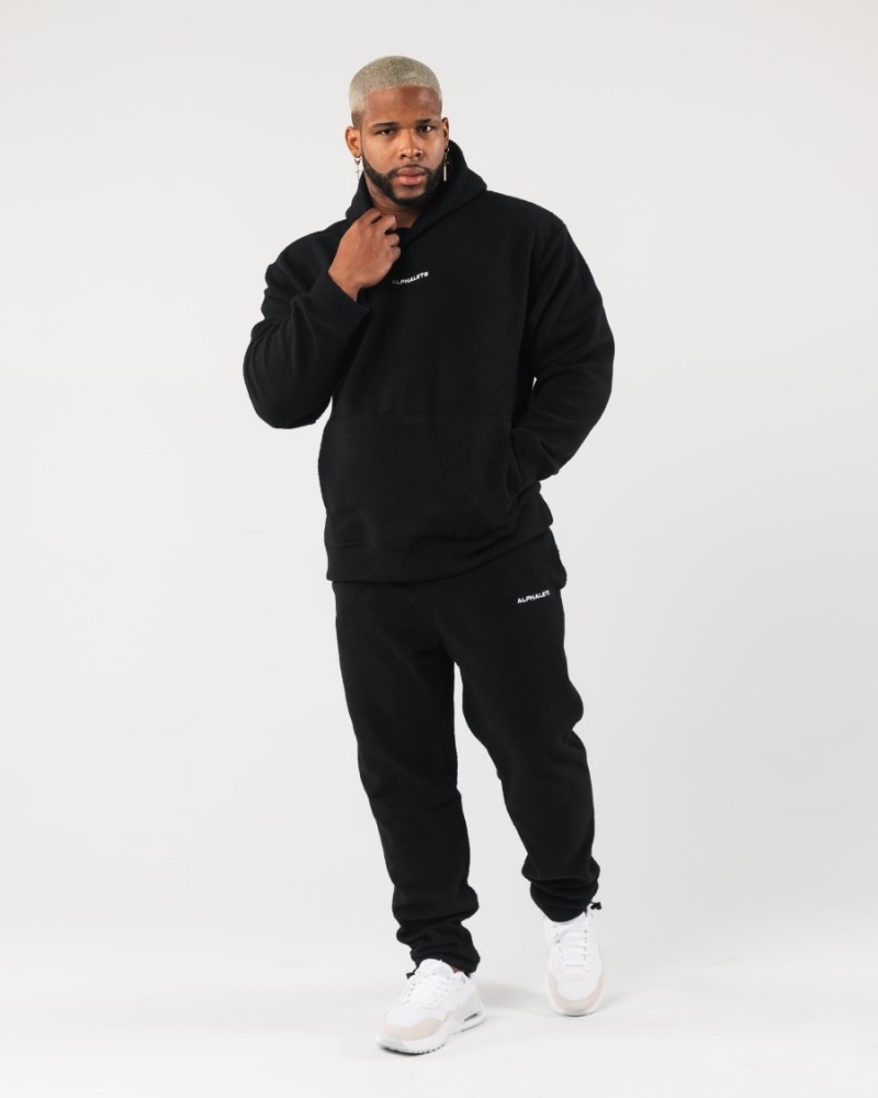 Black Alphalete King Hoodie Men's Hoodie | 9762805-IL