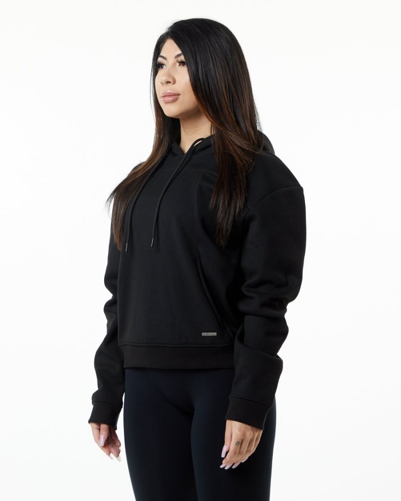 Black Alphalete Monarch Hoodie Women's Hoodie | 6051432-WG