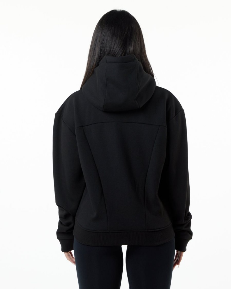 Black Alphalete Monarch Hoodie Women's Hoodie | 6051432-WG