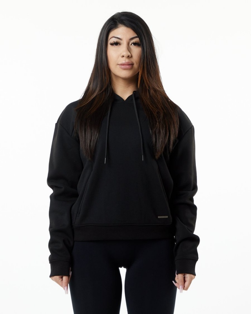 Black Alphalete Monarch Hoodie Women\'s Hoodie | 6051432-WG