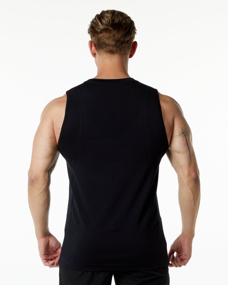 Black Alphalete Ozone Tank Men's Tanks | 8620731-TI