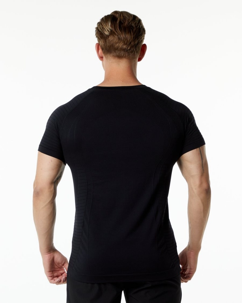 Black Alphalete Ozone Tee Men's Shirts | 5260837-LI