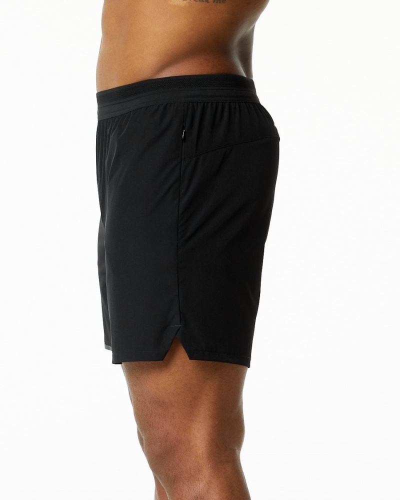 Black Alphalete Studio Short 6" Men's Shorts | 7205698-KZ