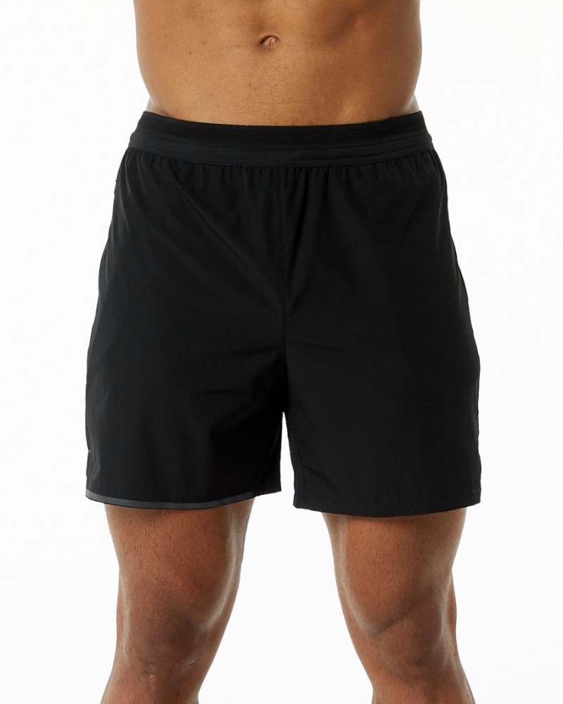 Black Alphalete Studio Short 6" Men\'s Shorts | 7205698-KZ