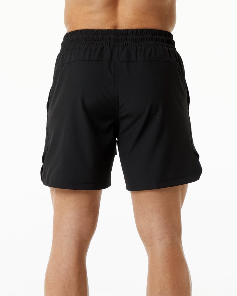 Black Alphalete Swim Trunk 5.5" Men's Boardshorts | 4081269-KF