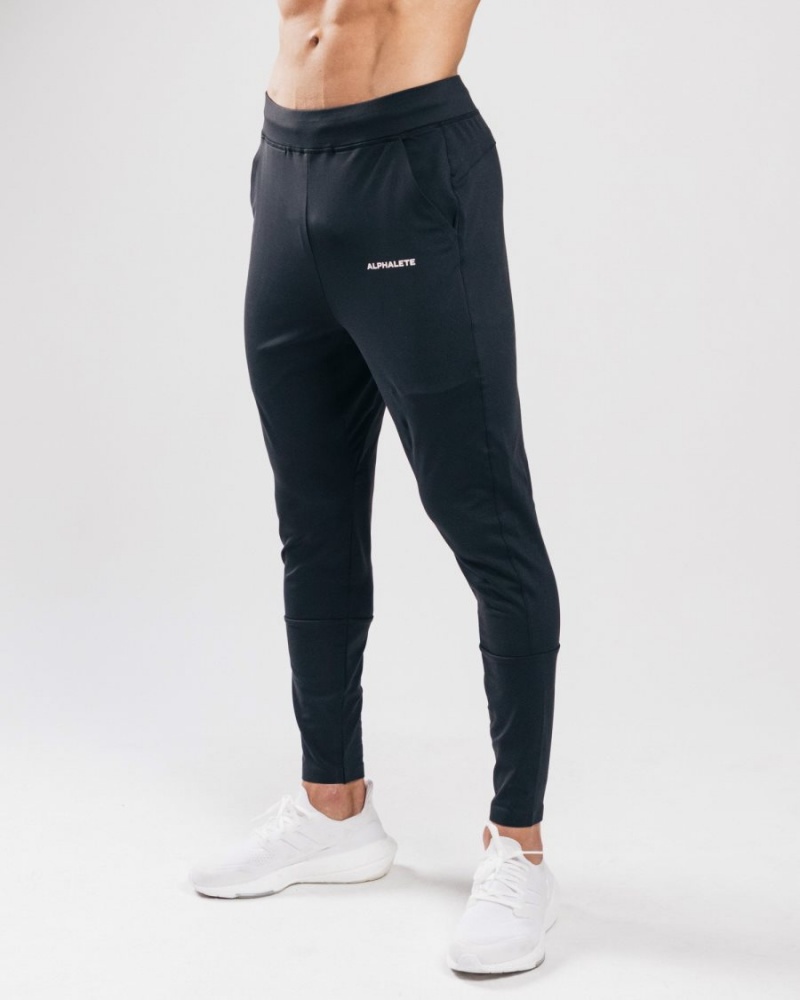 Black Alphalete Trace Jogger Men's Jogger | 4679180-NV