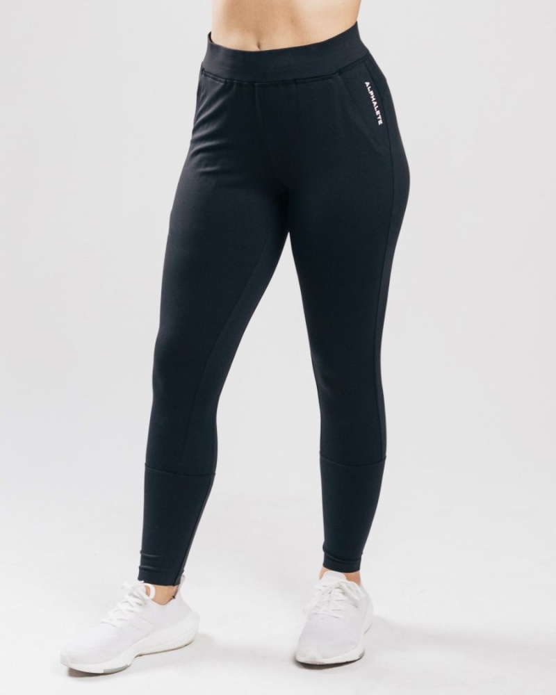 Black Alphalete Trace Jogger Women's Jogger | 6217059-HN