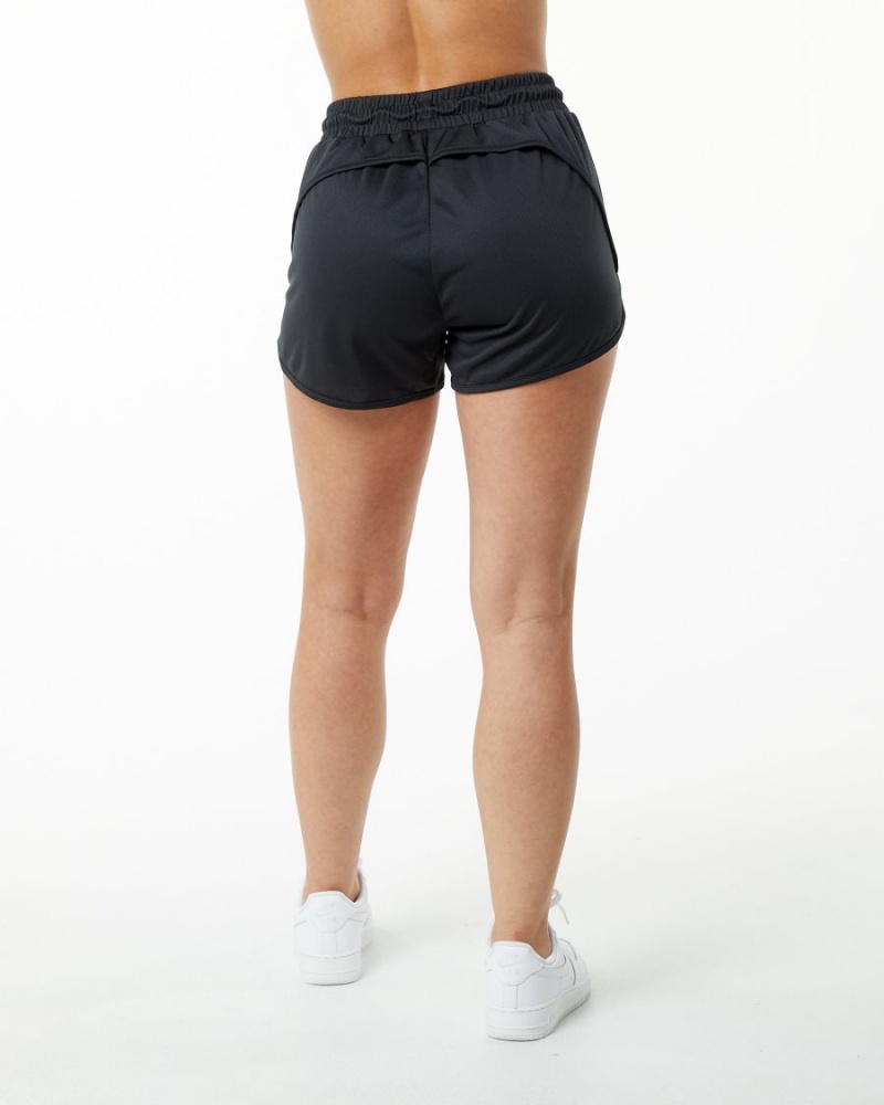 Black Alphalete Varsity Short 3.25" Women's Shorts | 9573142-PQ