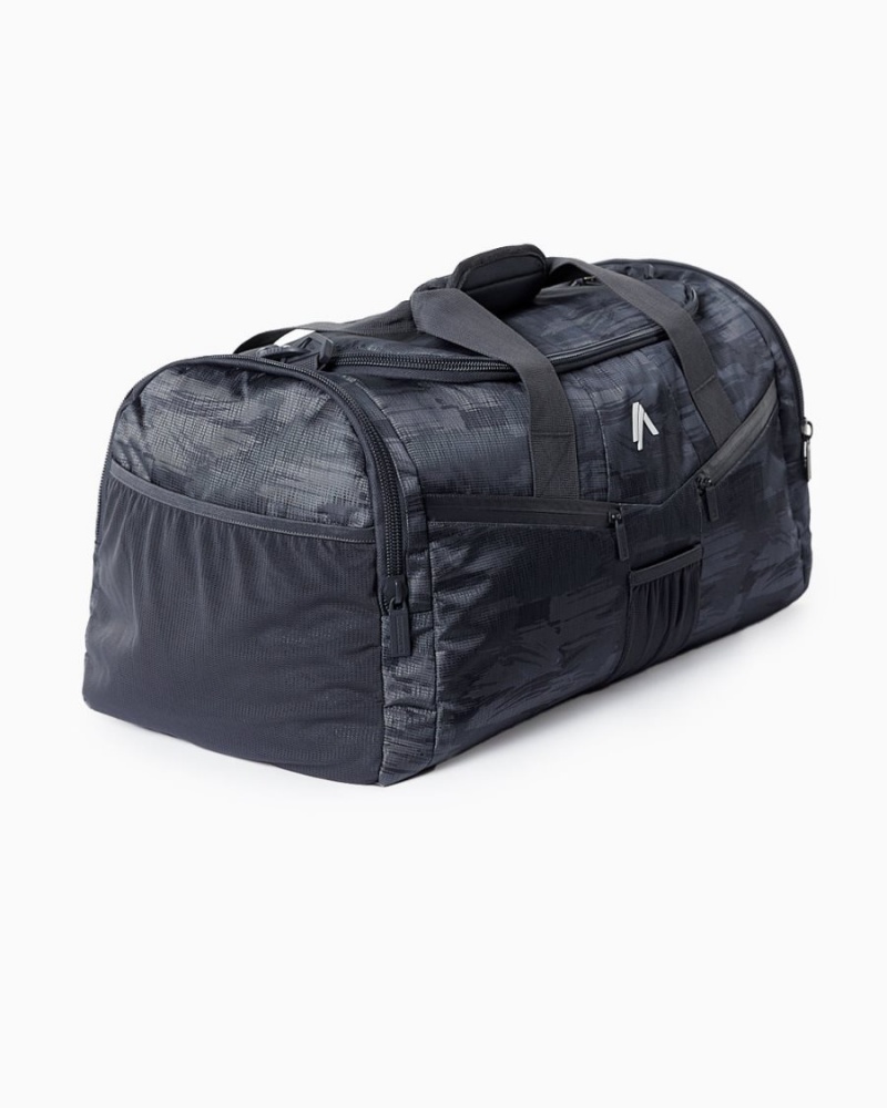 Black Canvas Camo Alphalete Essential Duffel Bag Men's Accessories | 9241560-HS