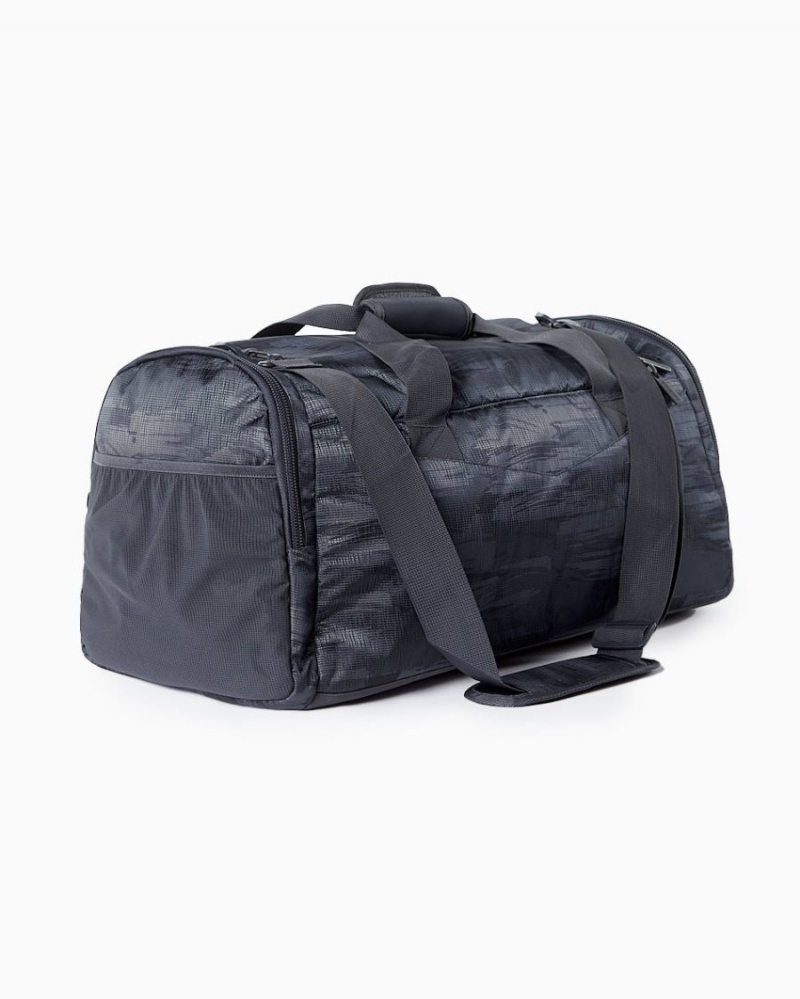 Black Canvas Camo Alphalete Essential Duffel Bag Men's Accessories | 9241560-HS