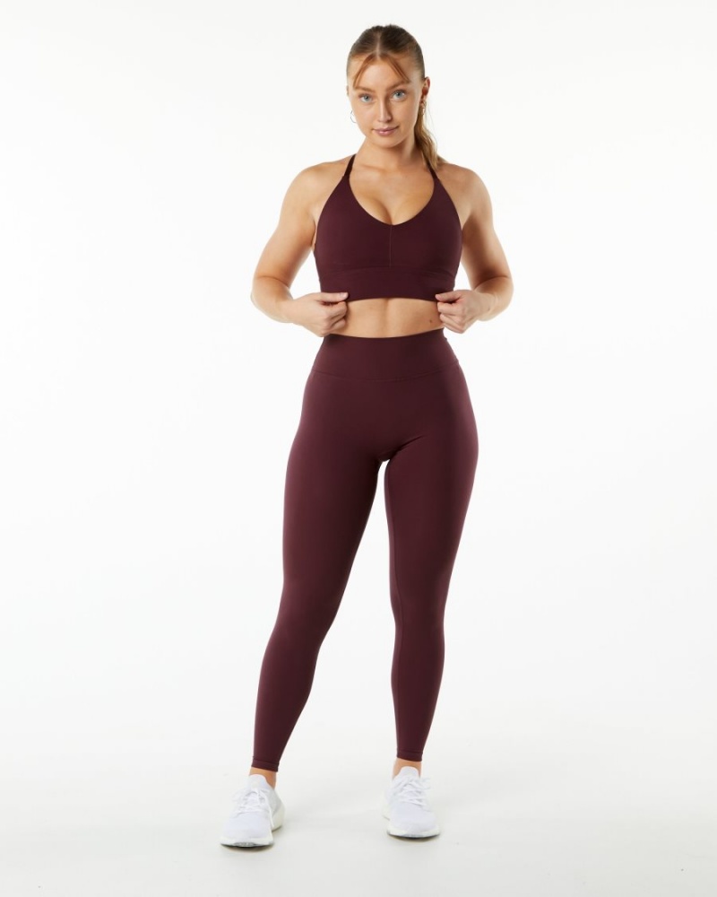 Black Cherry Alphalete Alphalux Wonder Legging 27" Women's Leggings | 6948170-ZE