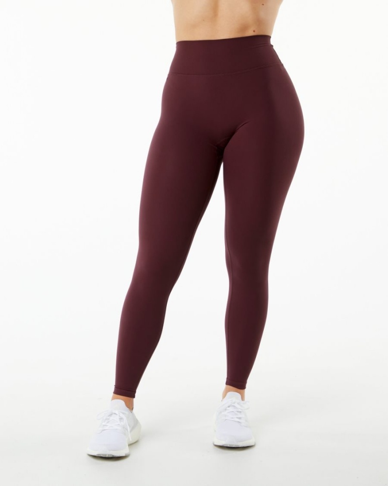 Black Cherry Alphalete Alphalux Wonder Legging 27" Women's Leggings | 6948170-ZE