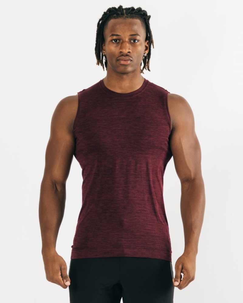 Black Cherry Alphalete Hero Tank Men\'s Tanks | 0873196-SU