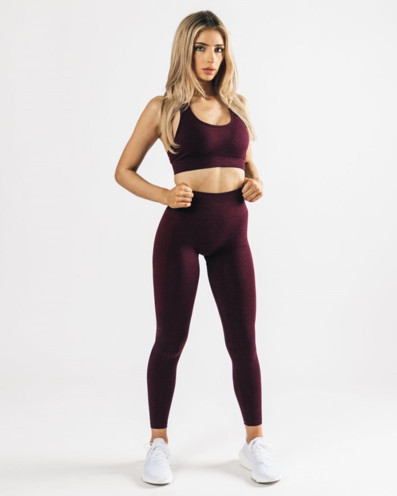 Black Cherry Alphalete Impact Bra Women's Sports Bra | 6215843-JZ