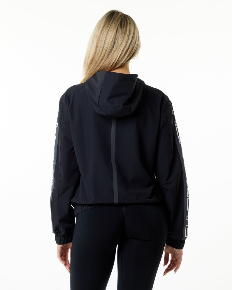 Black Matter Alphalete Infinity Tech Jacket Women's Jackets | 5362197-AZ