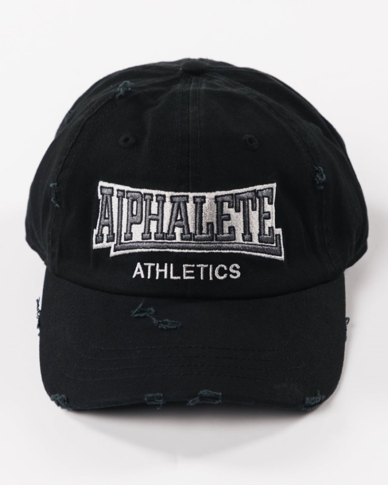 Black / Silver / White Alphalete Varsity Hat Women's Accessories | 0873956-GJ