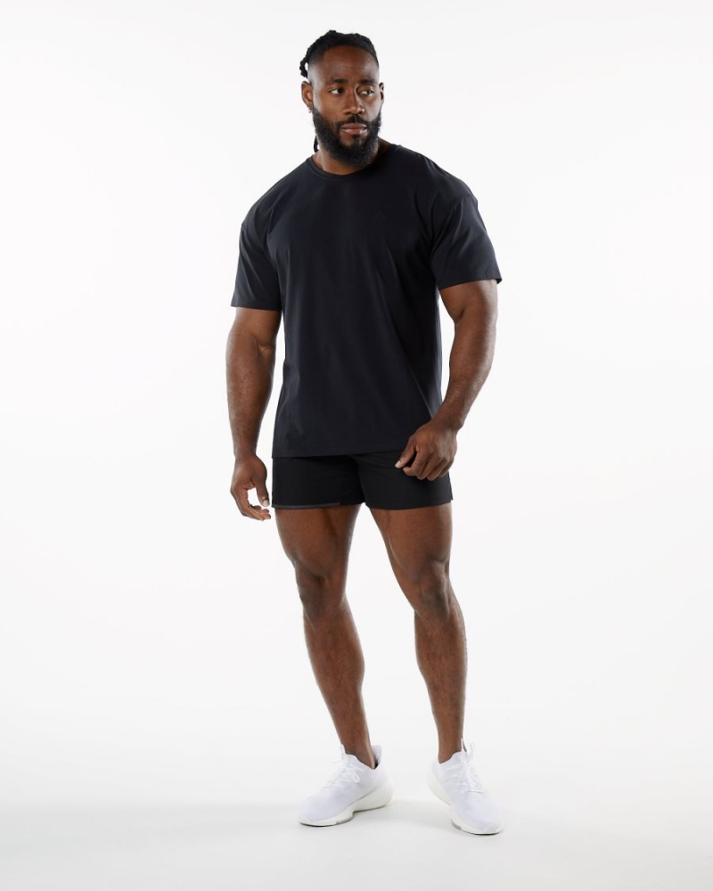 Blackout Alphalete Emblem Tee Men's Shirts | 4351602-NA