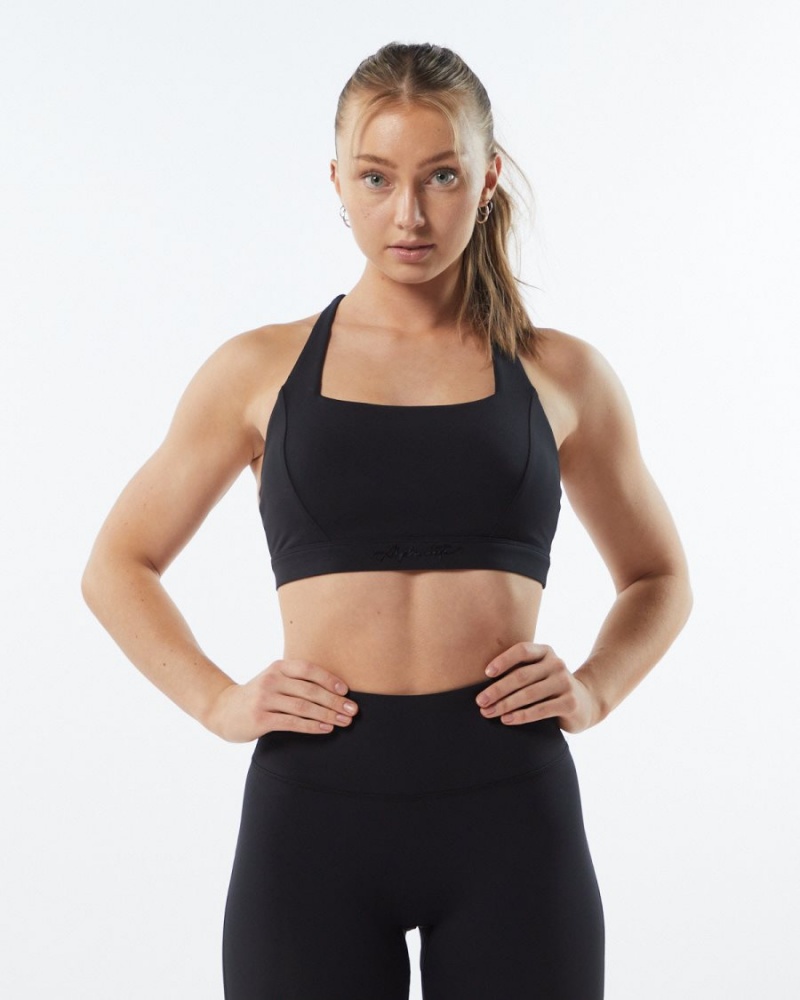 Blackout Alphalete Pulse Kinetic Bra Women's Sports Bra | 6049587-RQ