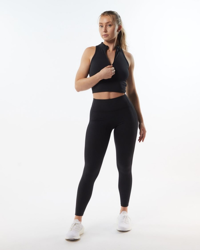 Blackout Alphalete Pulse Zip Tank Women's Tank Top | 1703589-NG