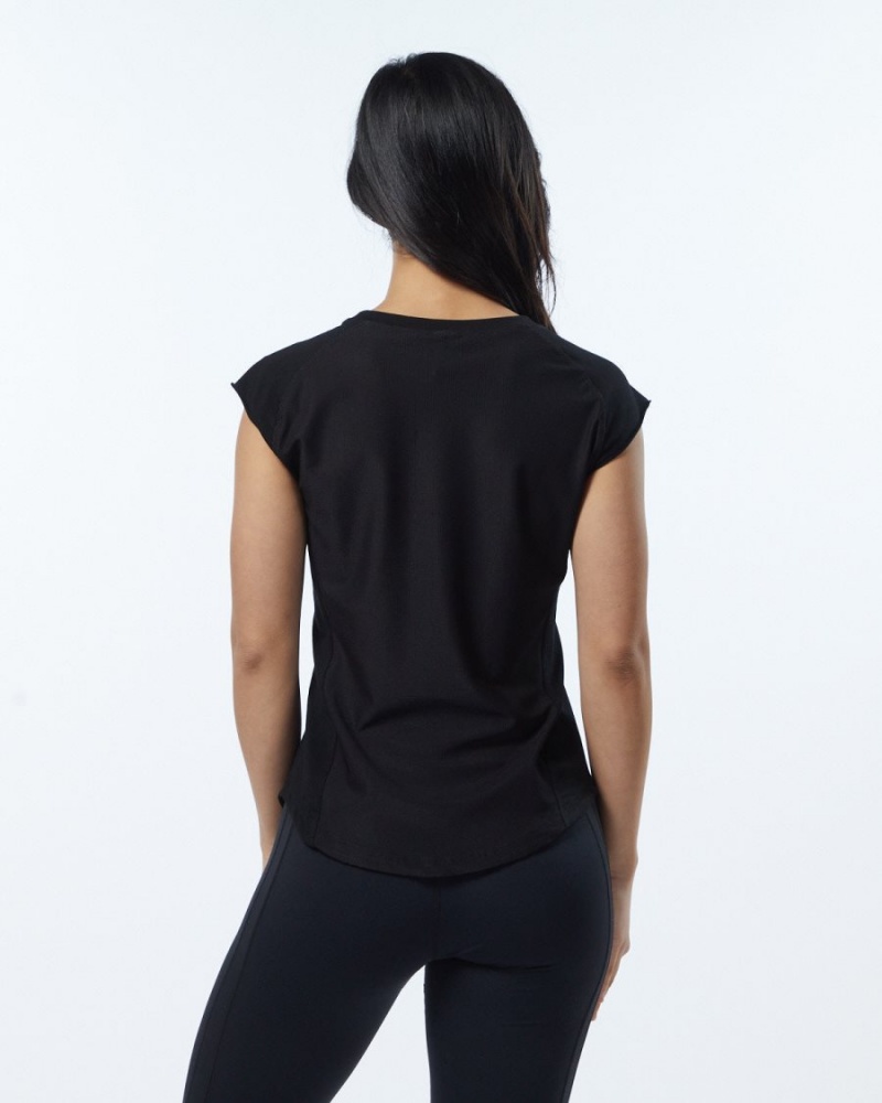 Blackout Alphalete Velocity Tee Women's Shirts | 1504298-RW