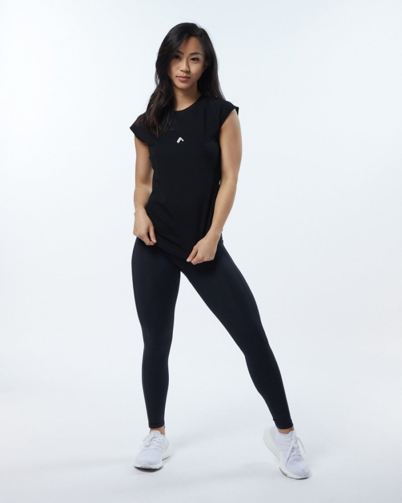 Blackout Alphalete Velocity Tee Women's Shirts | 1504298-RW