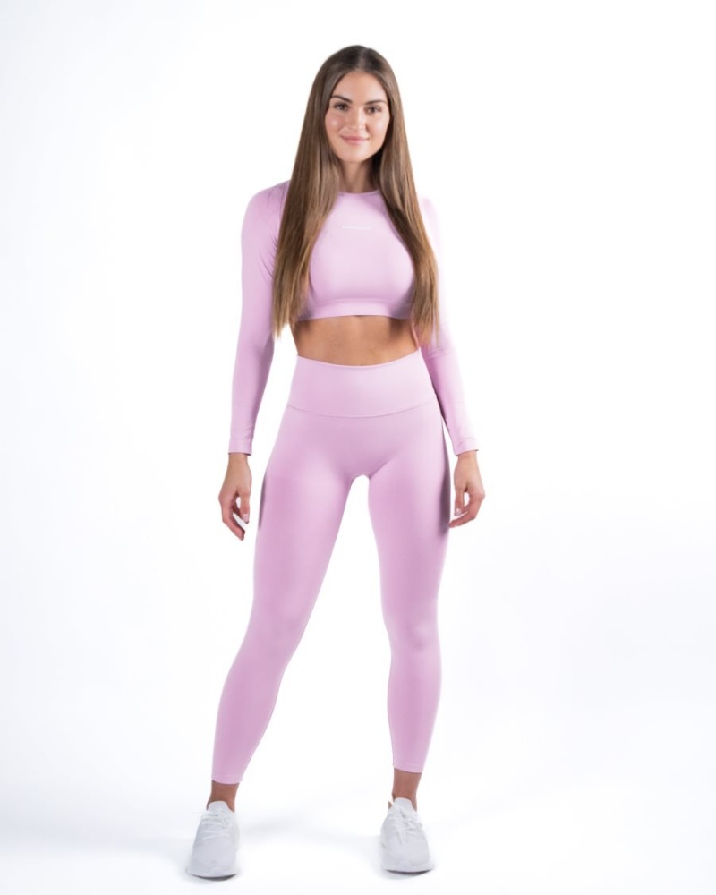 Bloom Alphalete Amplify LS Crop Women's Long Sleeve | 6328051-YG