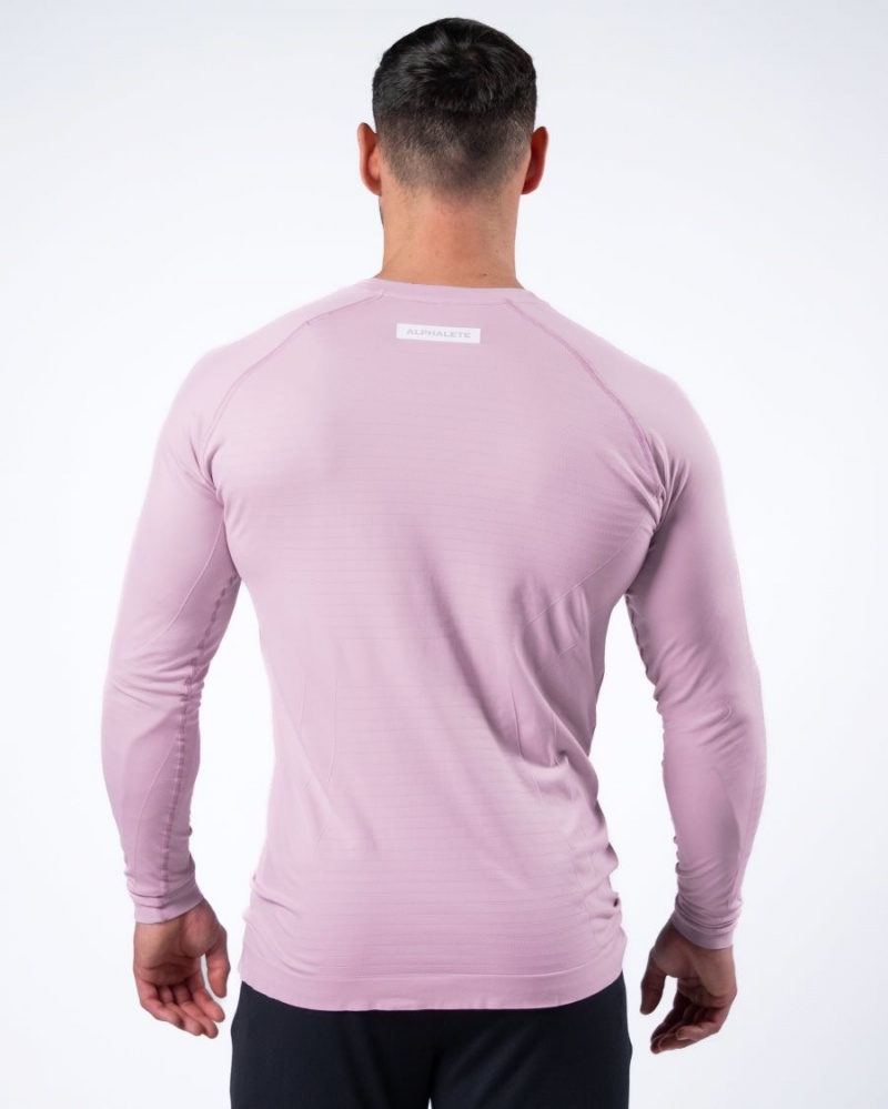 Bloom Alphalete Hero Long Sleeve Tee Men's Shirts | 0527614-QI