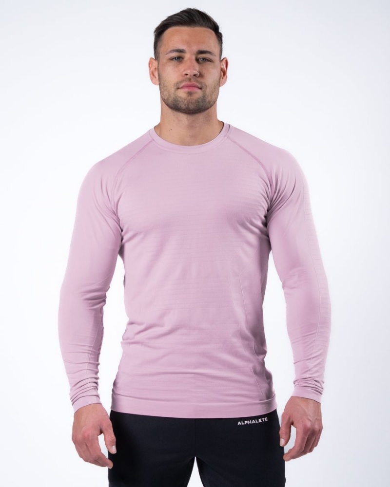 Bloom Alphalete Hero Long Sleeve Tee Men\'s Shirts | 0527614-QI