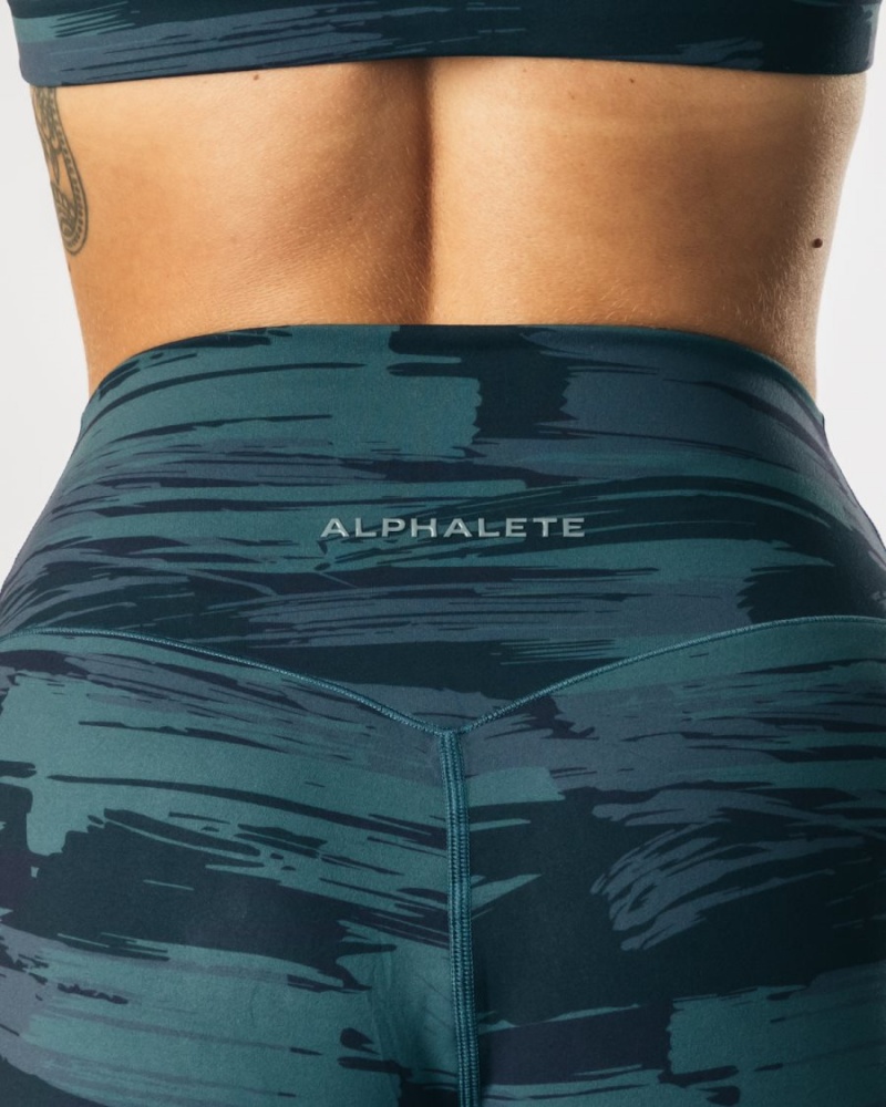 Blue Canvas Camo Alphalete Surface Expanse Jogger Women's Jogger | 5493671-QT